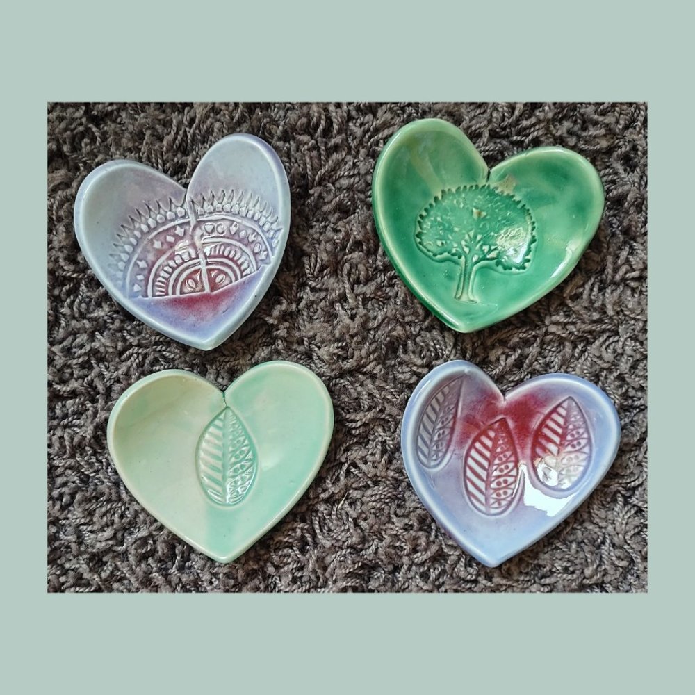 Sue Capillo Handcrafted Heart-shaped Pottery Dishes (price varies by quantity)
